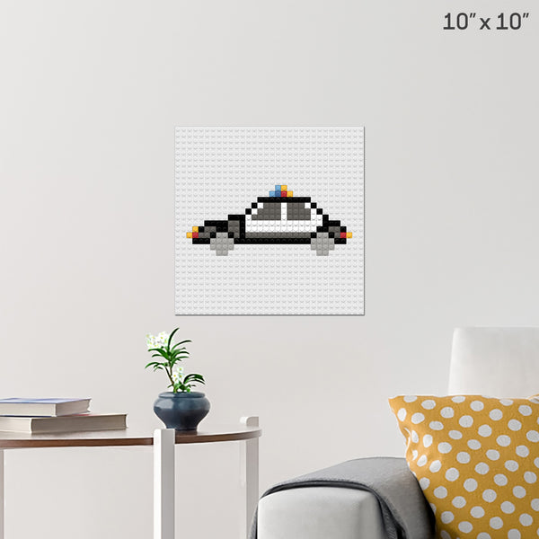 Police Car Brick Poster