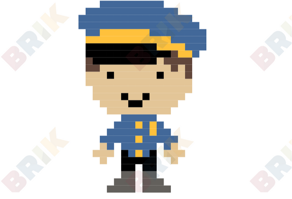 Police Officer Pixel Art