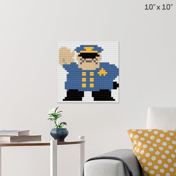 Police Officer Brick Poster