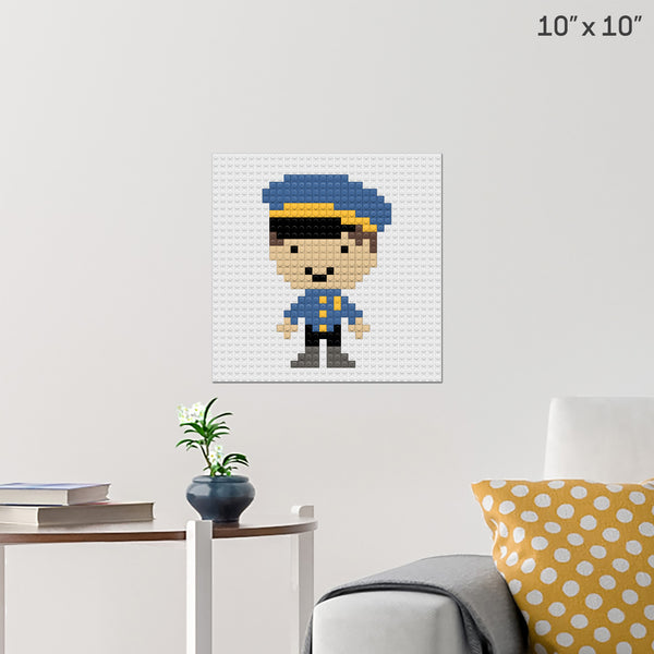 Police Officer Brick Poster