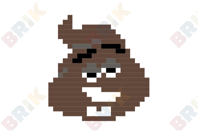 Poop Emoji Pixel Art