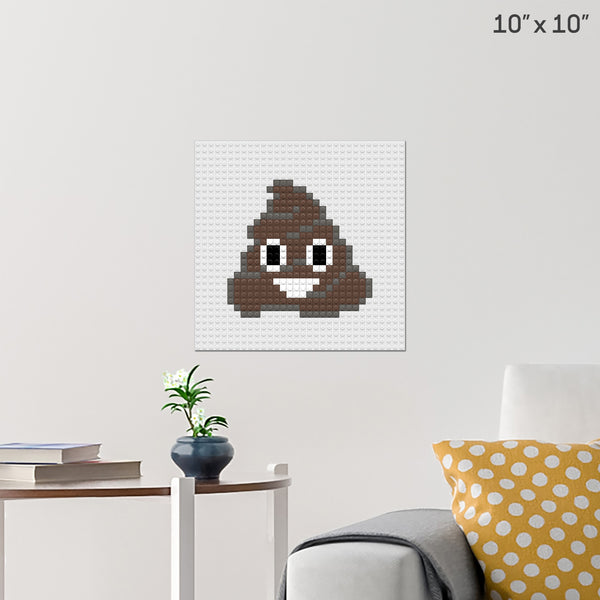 Poop Emoji Brick Poster