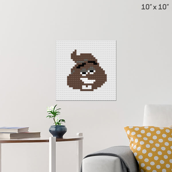Poop Emoji Brick Poster