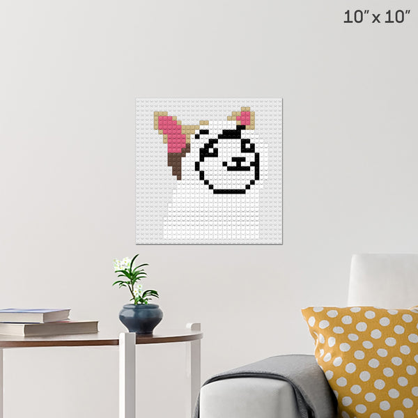 Pop cat inside of a Pop cat Brick Poster