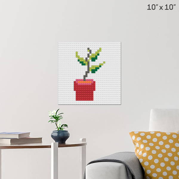 Potted Plant Brick Poster