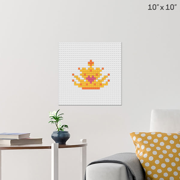 Princess Crown Brick Poster