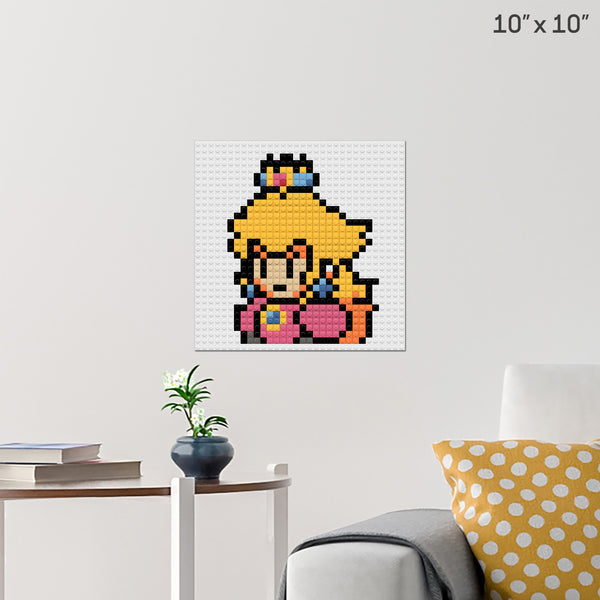 Princess Peach Brick Poster