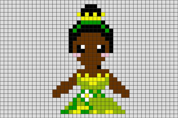 Princess Tiana Pixel Art