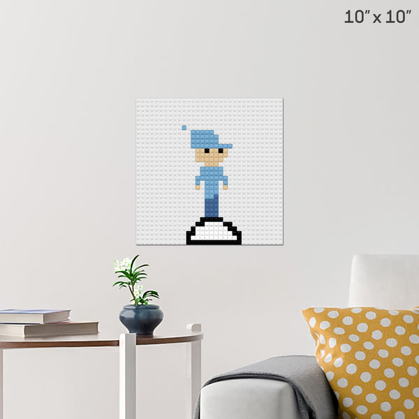 PT & PA: Cartoon Character Drawing Brick Poster
