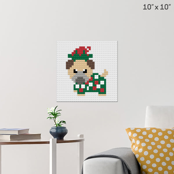 Pug Brick Poster