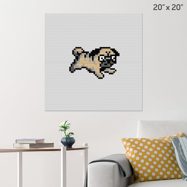 Pug Brick Poster