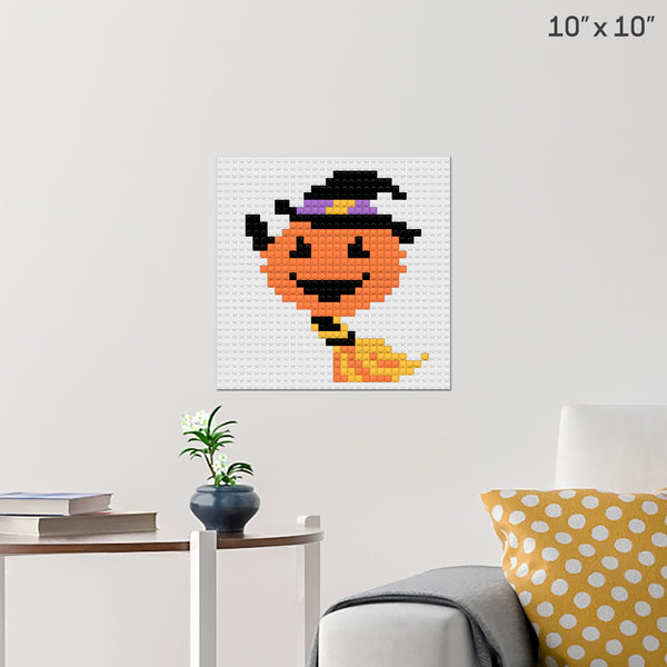 Pumpkin Witch Brick Poster