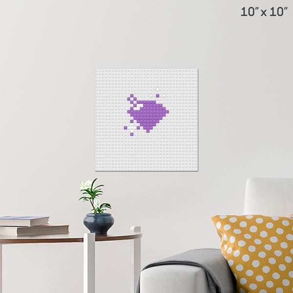 Purple Chaos Emerald Brick Poster