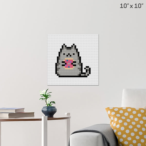 Pusheen with Donut Brick Poster