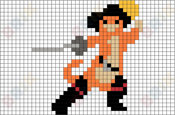 Puss in Boots Pixel Art