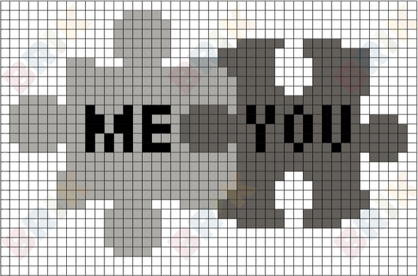 Puzzle Pieces Pixel Art