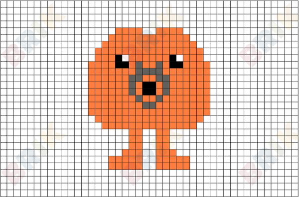 Q*bert Pixel Art
