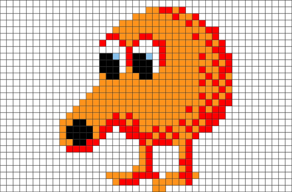 Qbert Pixel Art