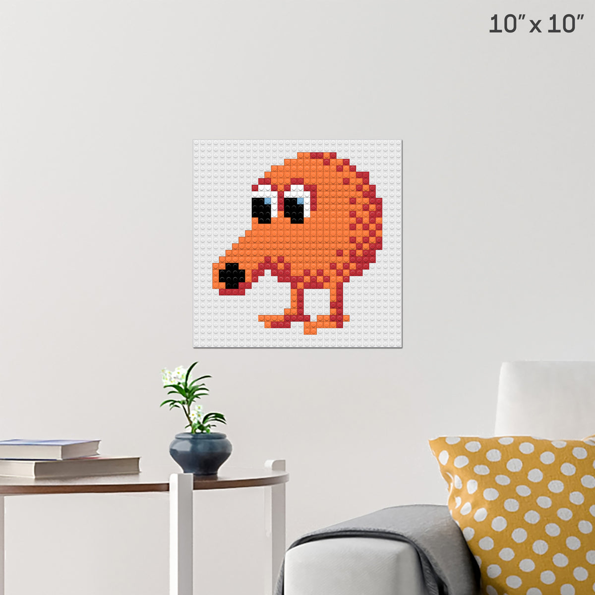 Qbert Pixel Art Wall Poster - Build Your Own with Bricks! - BRIK