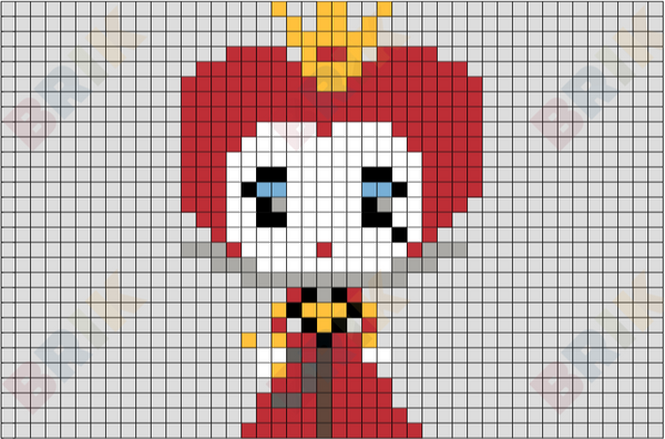 Queen of Hearts Pixel Art