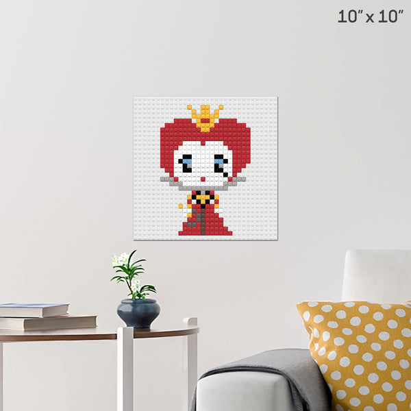 Queen of Hearts Brick Poster
