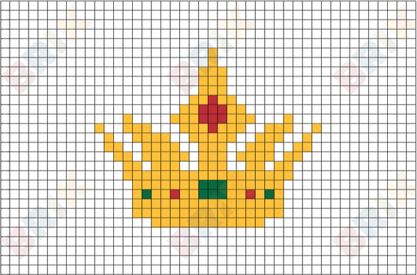 Queen's Crown Pixel Art