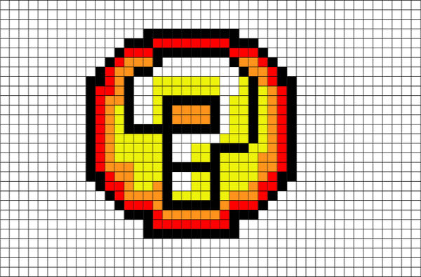 Question Ball Mario Pixel Art