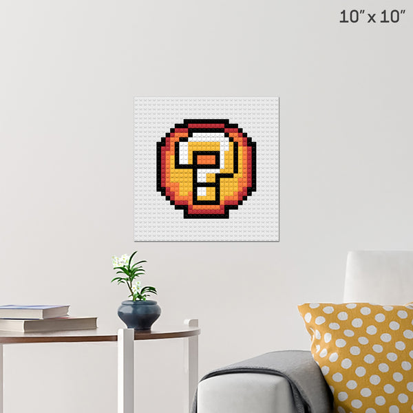 Question Ball Mario Brick Poster