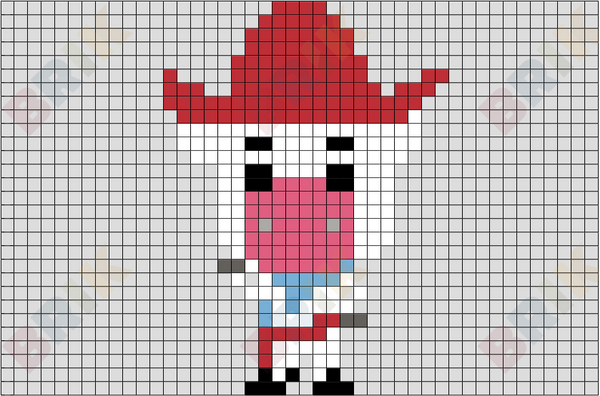 Quick Draw McGraw Pixel Art