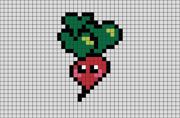 Radish Pixel Art