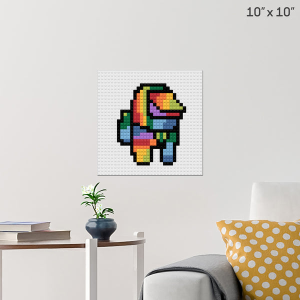 rainbow among us Brick Poster