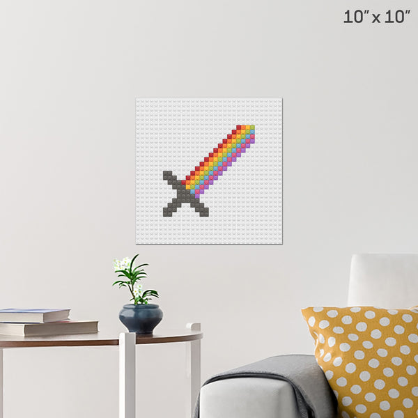 rainbow blade Brick Poster