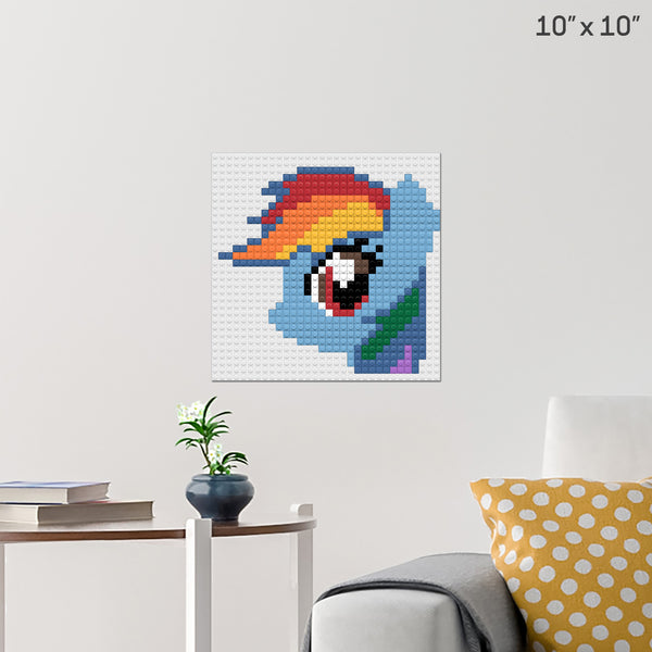 Rainbow Dash Head Brick Poster