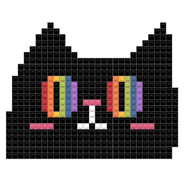 Rainbow eyed cat