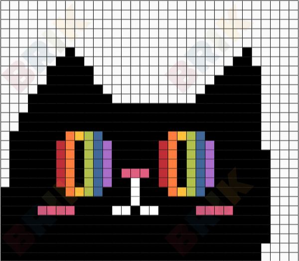 Rainbow eyed cat