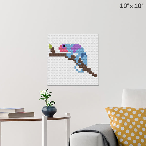 Rainbow Gecko Brick Poster