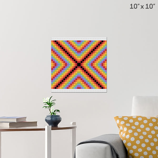 Rainbow Hypnotizing Brick Poster