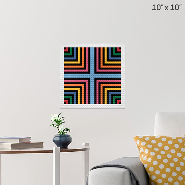 Rainbow Pattern Brick Poster