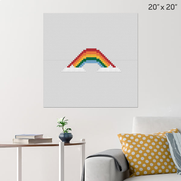 Rainbow Brick Poster