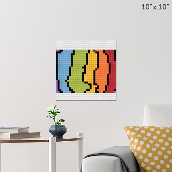 rainbow Brick Poster