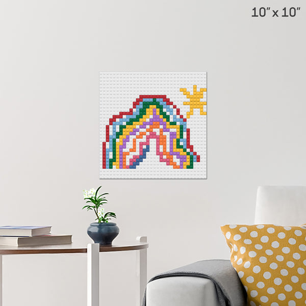Rainbow Brick Poster