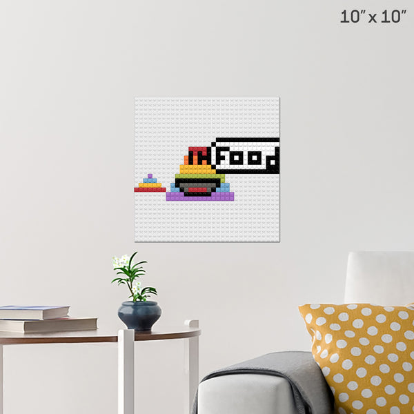 rainbow poop eats FOOD!!! Brick Poster