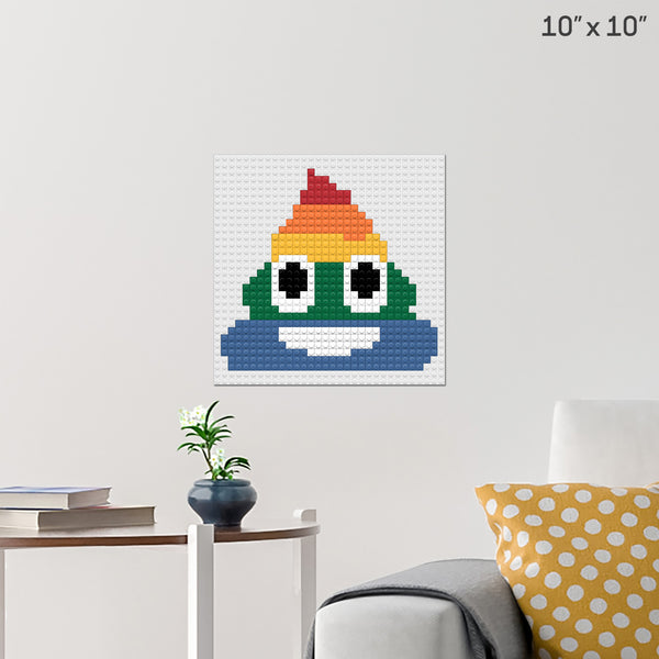 Rainbow Poop Brick Poster