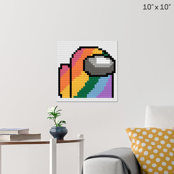 rainbow sus Wall Poster - Build Your Own with Bricks! - BRIK