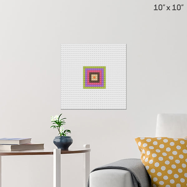 rainbow target Brick Poster