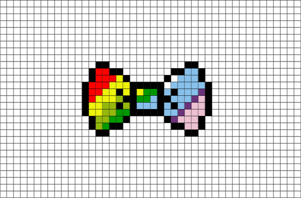 Rainbow Tie Pixel Art