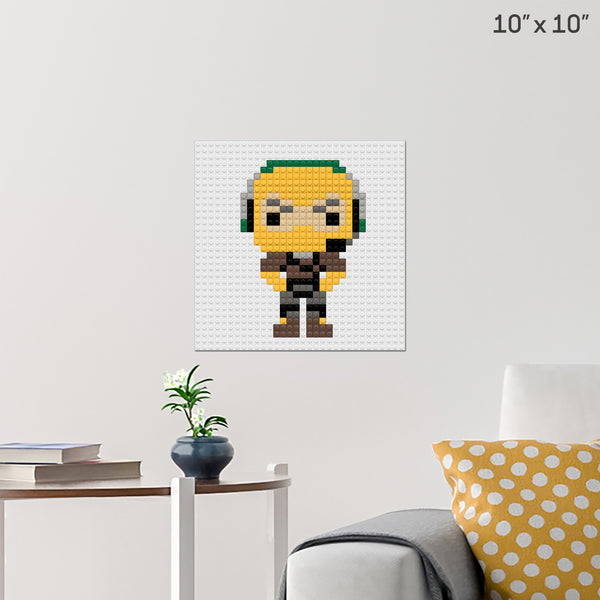 Raptor Brick Poster
