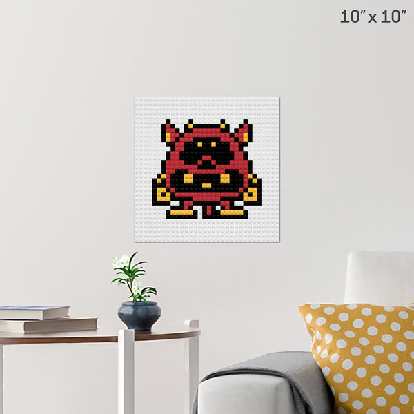 Red Germ Brick Poster