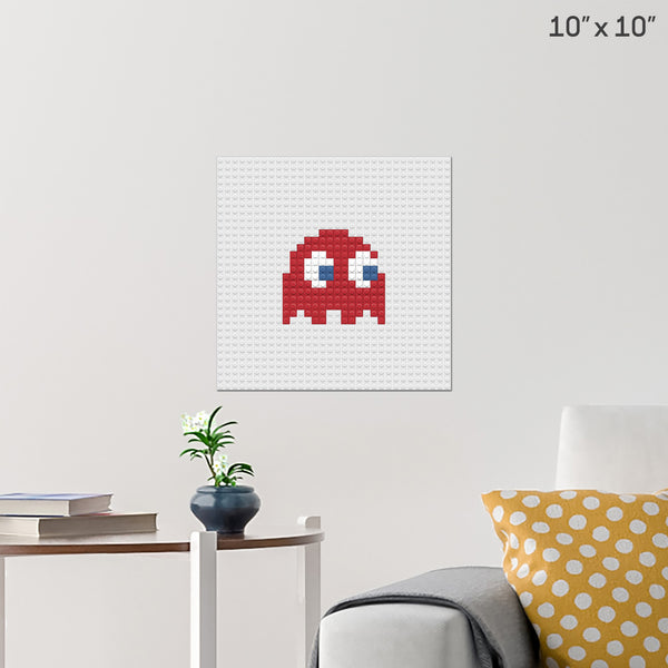 Red Ghost Brick Poster