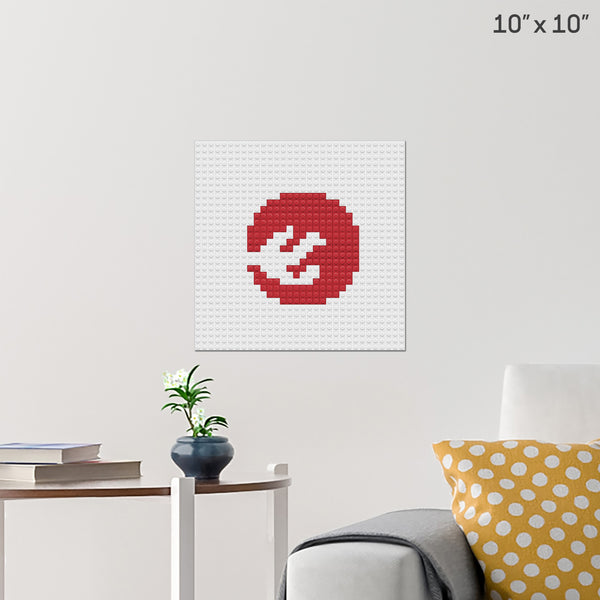 Red Lizard Brick Poster